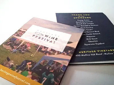 Heritage Wine Festival festival flyer handout heritage icon identity logo philly print wine wine festival