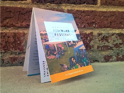 Heritage Wine Festival brand festival handout identity logo map pamphlet philly print wine wine festival