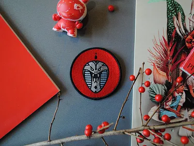 Spirit Friends - Cobra Patch animal cobra patch red smart snake spiritanimal
