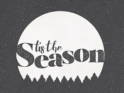 Tis The Season christmas hand type holidays season
