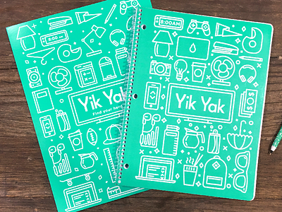 YY Folder & Notebook folder merch notebook pencil print student swag