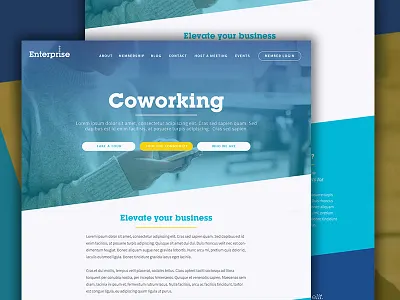 Coworking Space Website (WIP) angled angles colorful coworking slant slanted space website