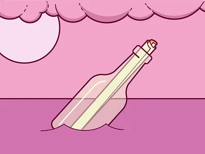 Bottle bottle illustration pink