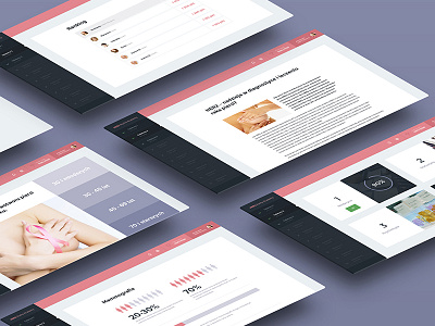 Breast Cancer - Simple UI breast cancer dashboard flat pink simple ui violet web
