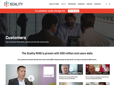 Customer Showcase customers scality wordpress