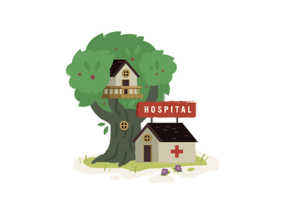 Hospital bubba forest hospital house texture tree treehouse