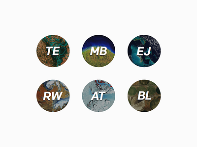 Avatar exploration - satellite imagery avatar initials profile satellite