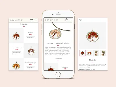 Granate ecommerce jewelry online store web design website