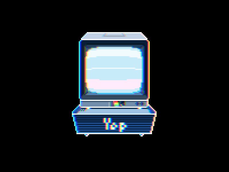 Yep TV with RGB 8bit color gif loading pixelart television tv yep