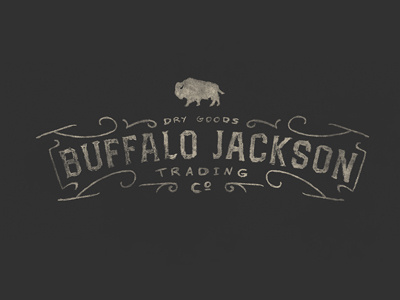 Buffalo Jackson | Dry Goods apparel buffalo clothing hand drawn lettering logo outdoors sign tee typography vintage