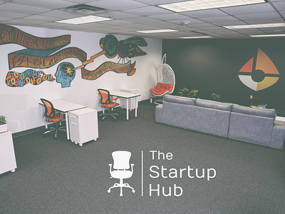 Startup Hub identity brand chair identity logo mark workspace