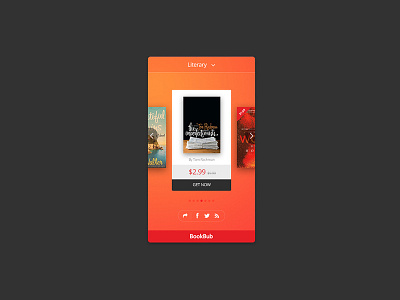 Hot list widget for BookBub book list ui ux web widget