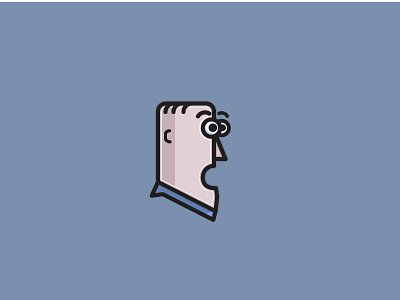Surprised (in a bad way) emoticon face illustration flat simple
