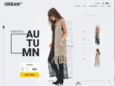 DailyUI 003 autumn daily dailyui dailyui003 onepage onepageshop page scroll shop style urban