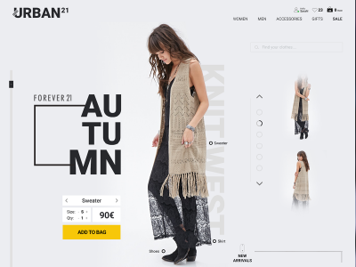 DailyUI 003 autumn daily dailyui dailyui003 onepage onepageshop page scroll shop style urban