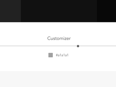 Customizer color customizer grey hex range slider