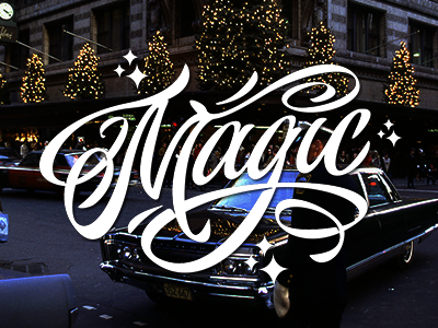 vector "Magic" art hand lettering logo print sketch type