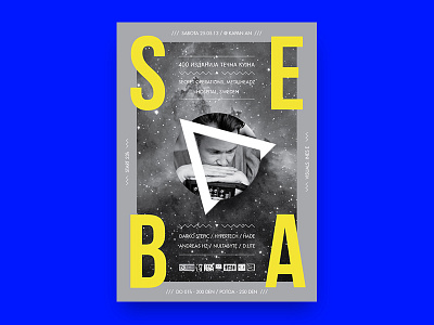 Seba dnb event music party poster seba typography