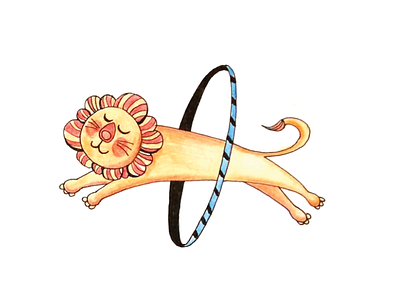 Exercise character illustration lion
