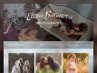 Photography Portfolio landing photo photography porfolio ui ux web