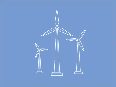 Mill of wind clean energy illustration line mill turbine wind