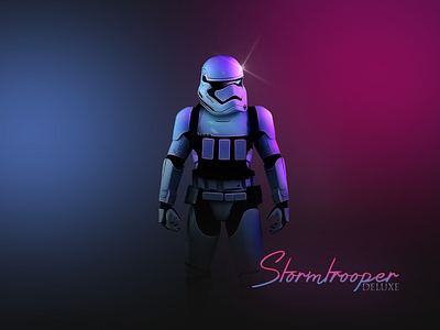 Stormtrooper Deluxe - "Midnight" Star Wars series 80 80s awakens blue force midnight neon pink star the vice wars