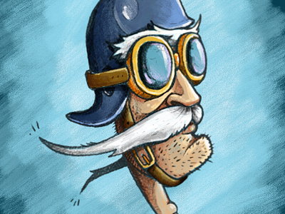 Rider Man Color Study drawing goggles illustration old painting photoshop rider sketch