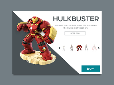 Day 027 - Hulkbuster Card card dailyui day027 day27 hulkbuster ui user interface