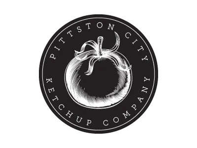 Pittston City Ketchup Company ketchup logo pittston tomato vector