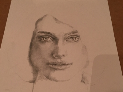 More progress armenian art artist dark drawing dutch female illustration pencil portrait shading