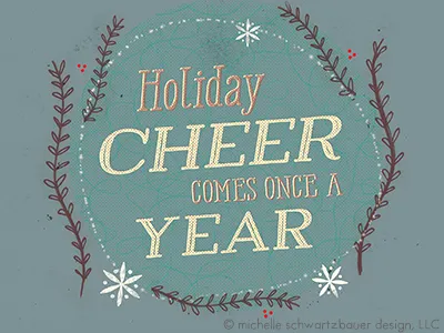 Holiday Cheer christmas design holiday lettering product stationery surface texture type