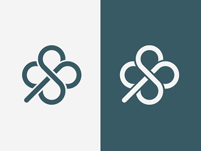 SP Clover clover logo logo design lucky monogram