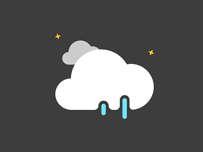 Weather icon cloud design flat icon