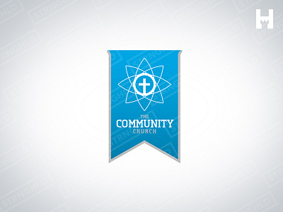 Community Church Vector Logo Template agency bible brand branding brandmark church clean logo stronghold