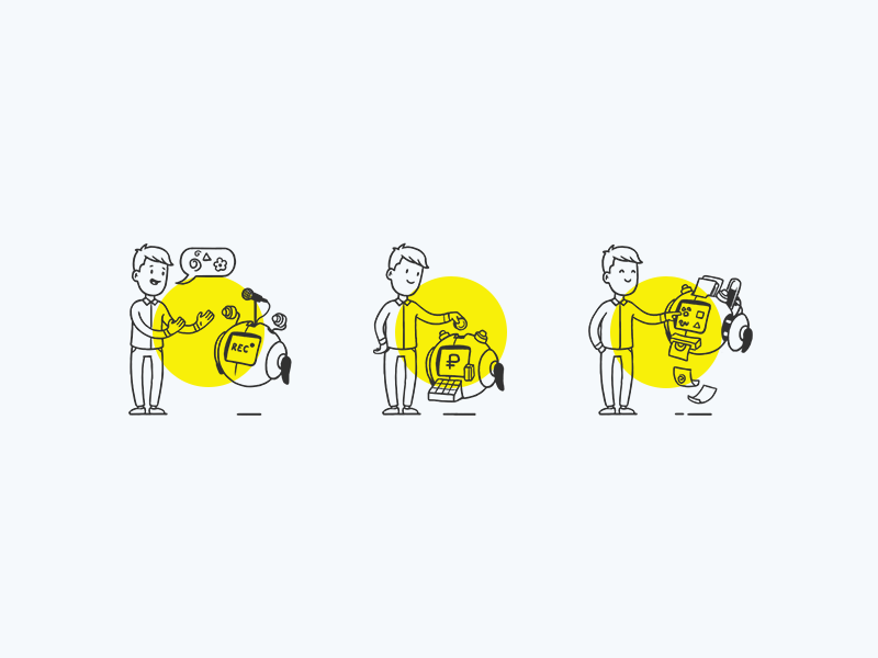 Steps brand identity branding character coin icon illustration logo logomachine logotype robot