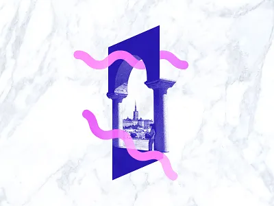 ~~~ 1990s 90s columns marble pastel pink purple retro vaporwave