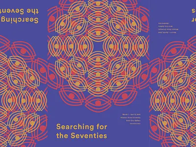 Searching for the Seventies branding exhibition op art poster psychedelic seventies typography