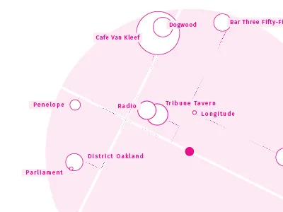 Oakland Map data visualization holiday card map print visualization