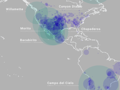 Meteor Strikes data visualization geography map mapping meteor strikes processing programming visualization