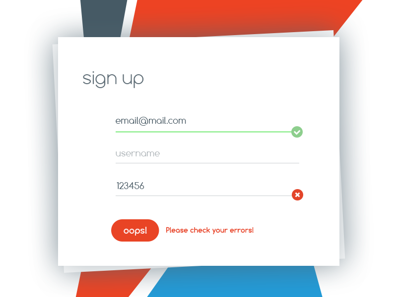 Example of #1 :: Signup form