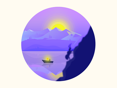 Early Morning Fishing ant early fishing icon morning sea sunrise