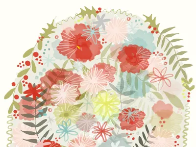 December 9th: Some Festive Flowers advent calendar color digital festive flowers holidays illo advent illustration pattern surface design
