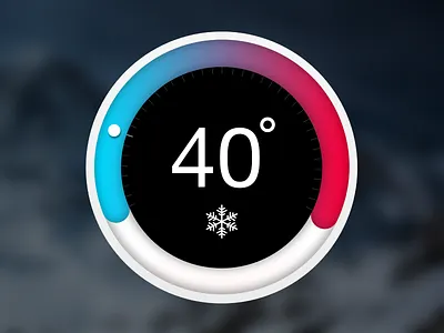 Thermostat Setting daily setting slider thermostat ui