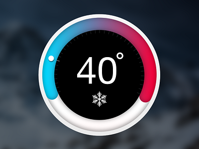 Thermostat Setting daily setting slider thermostat ui