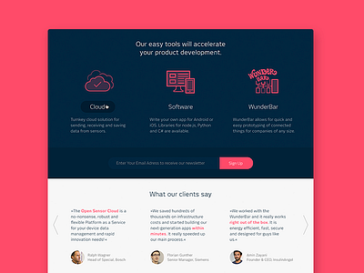 Relayr Website design iconstyle snippet ui website