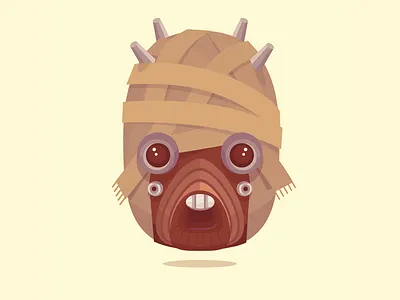 Tuskan Raider illustration movies pop culture sci fi simple star wars tuscan raider vector