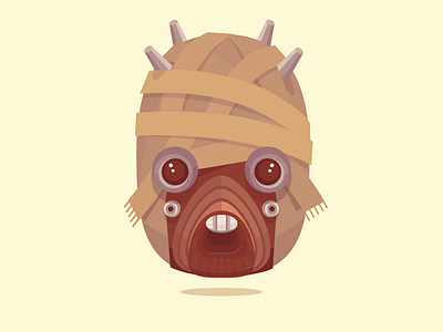 Tuskan Raider illustration movies pop culture sci fi simple star wars tuscan raider vector