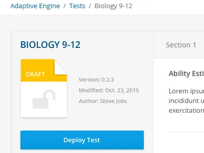 Adaptive Test icon material test