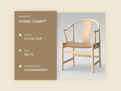 Day017 | Email Receipt buy chair china commerce email receipt ui