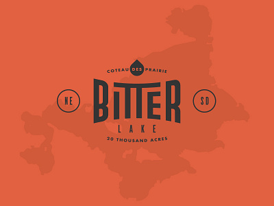 Bitter Lake badges classic fishing lakes sd simple south dakota vintage